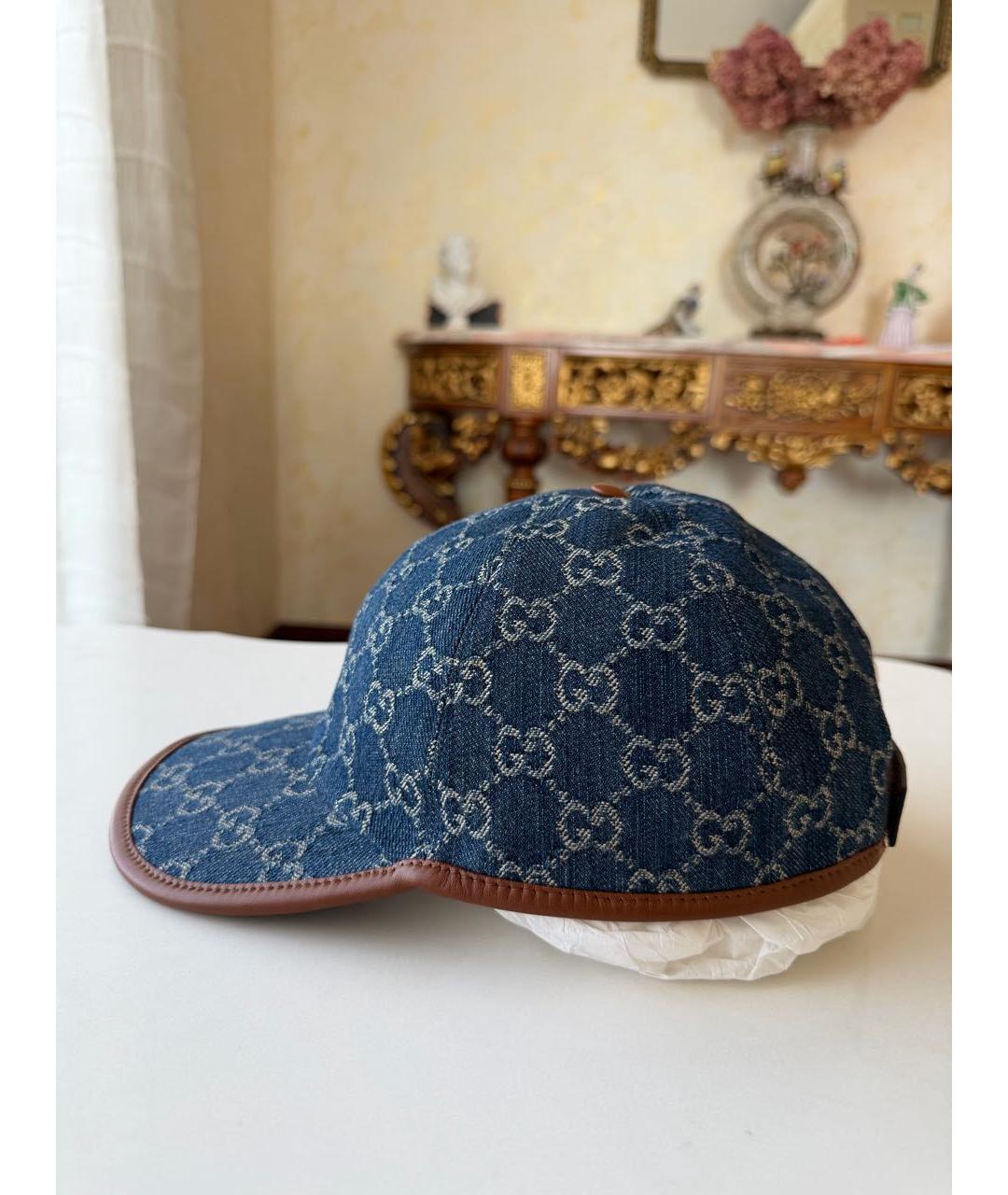 GUCCI Темно-синяя кепка/бейсболка, фото 3