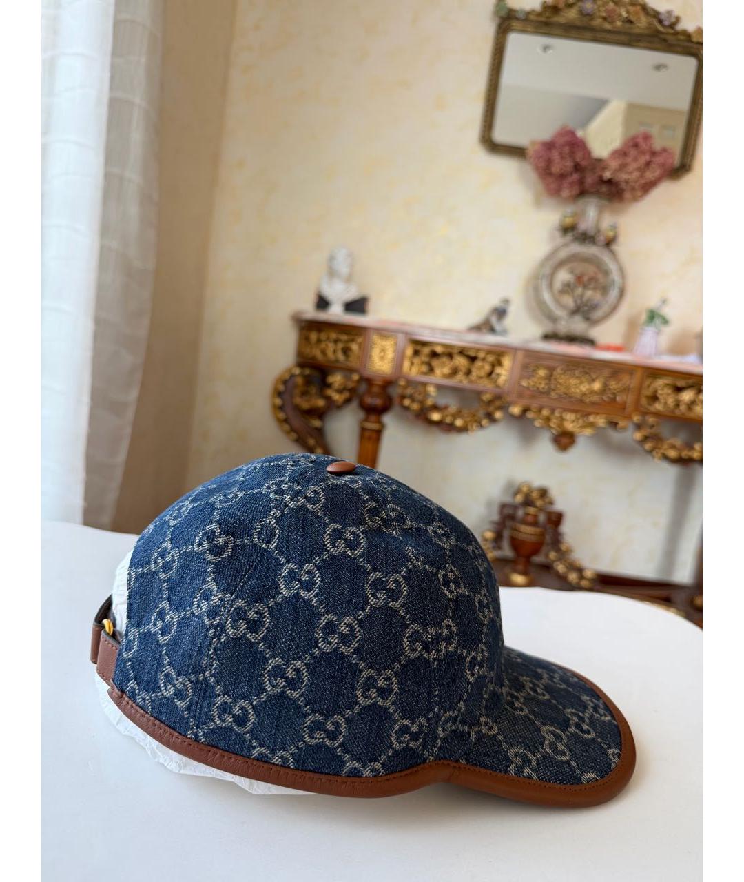 GUCCI Темно-синяя кепка/бейсболка, фото 2