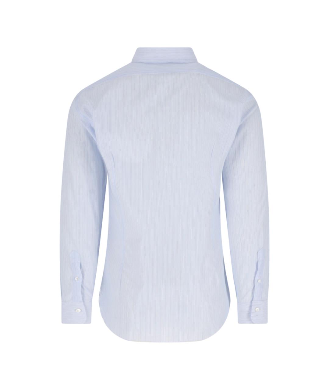 BARBA Синяя хлопковая кэжуал рубашка, фото 2