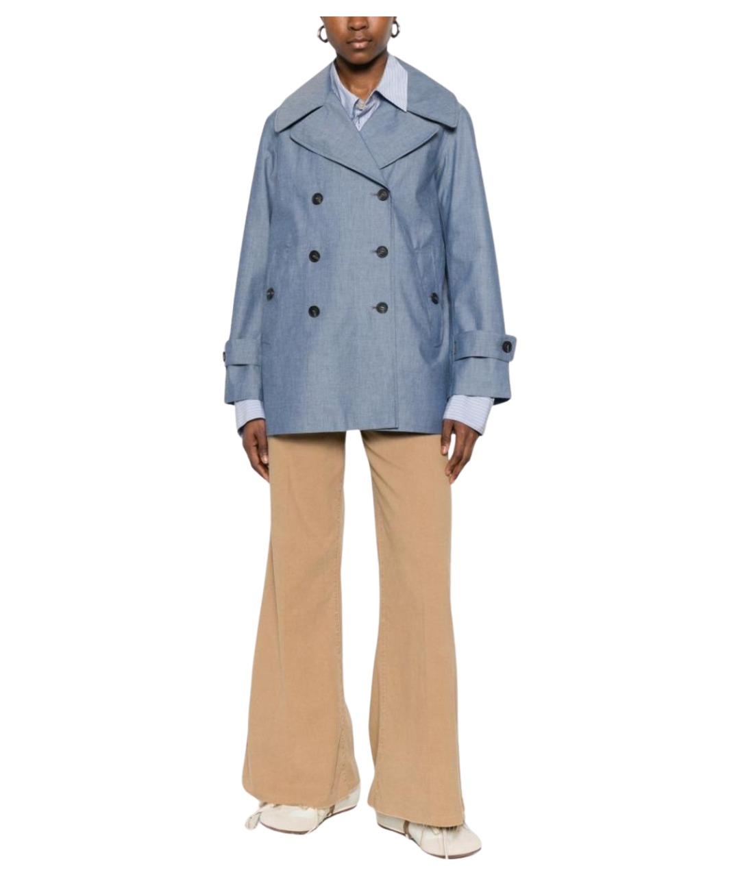 SAVE THE DUCK Синий хлопковый тренч/плащ, фото 3