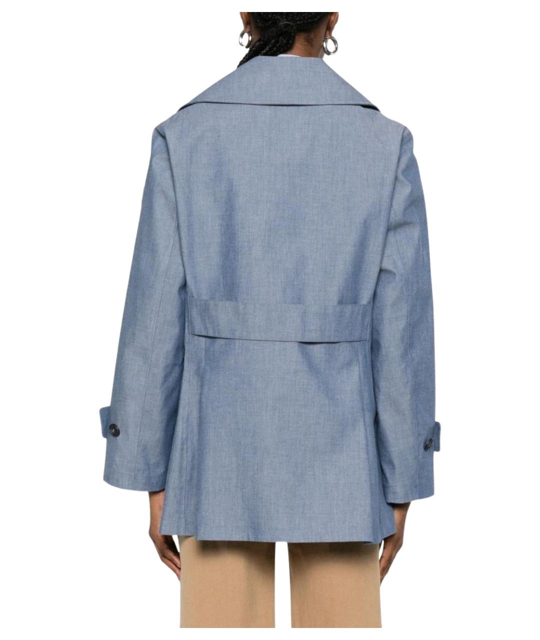 SAVE THE DUCK Синий хлопковый тренч/плащ, фото 2