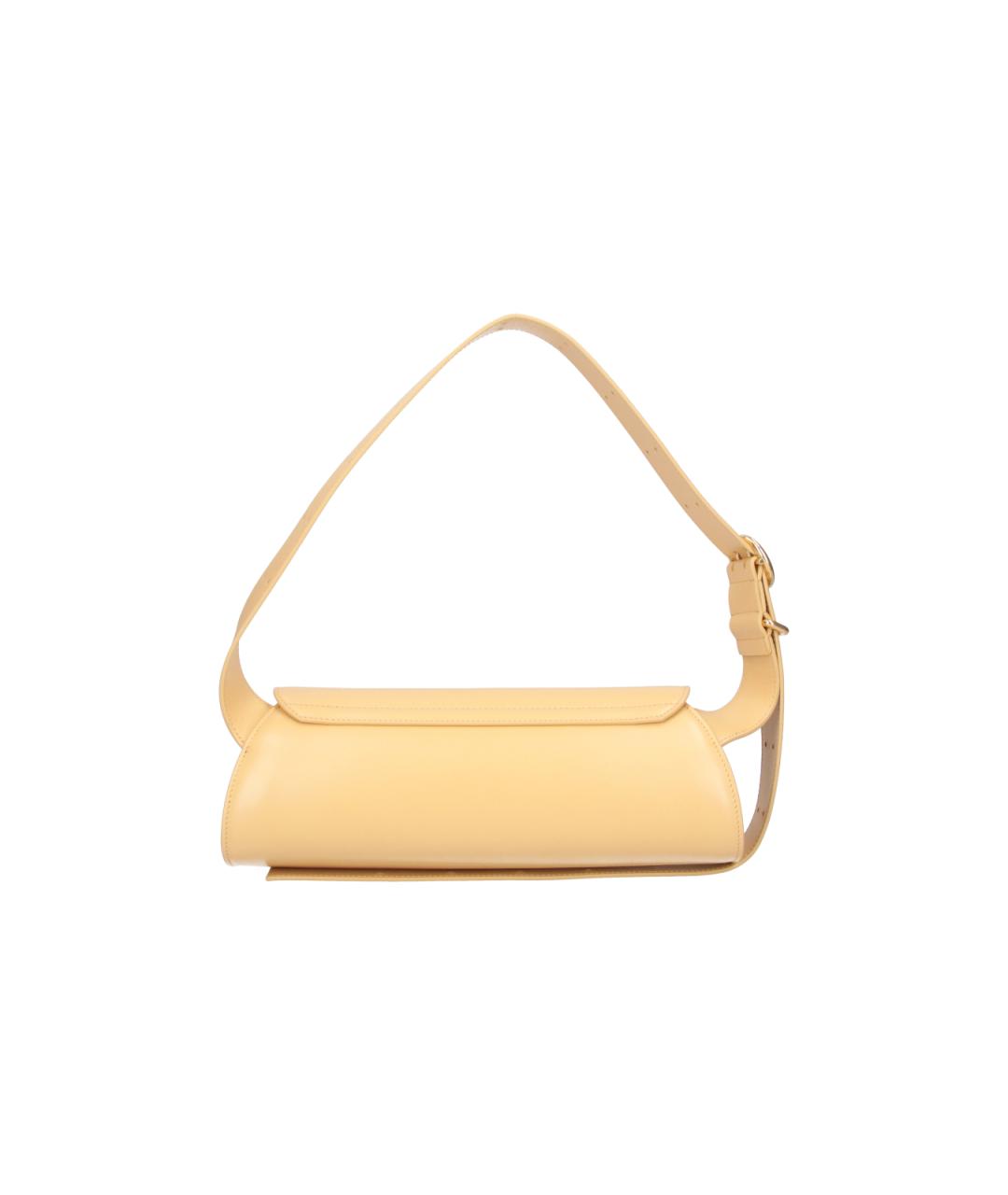 JIL SANDER Желтая кожаная сумка через плечо, фото 3