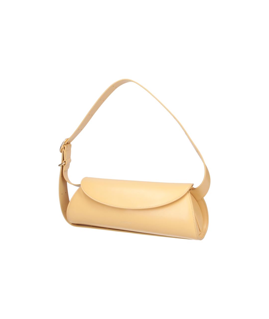 JIL SANDER Желтая кожаная сумка через плечо, фото 2