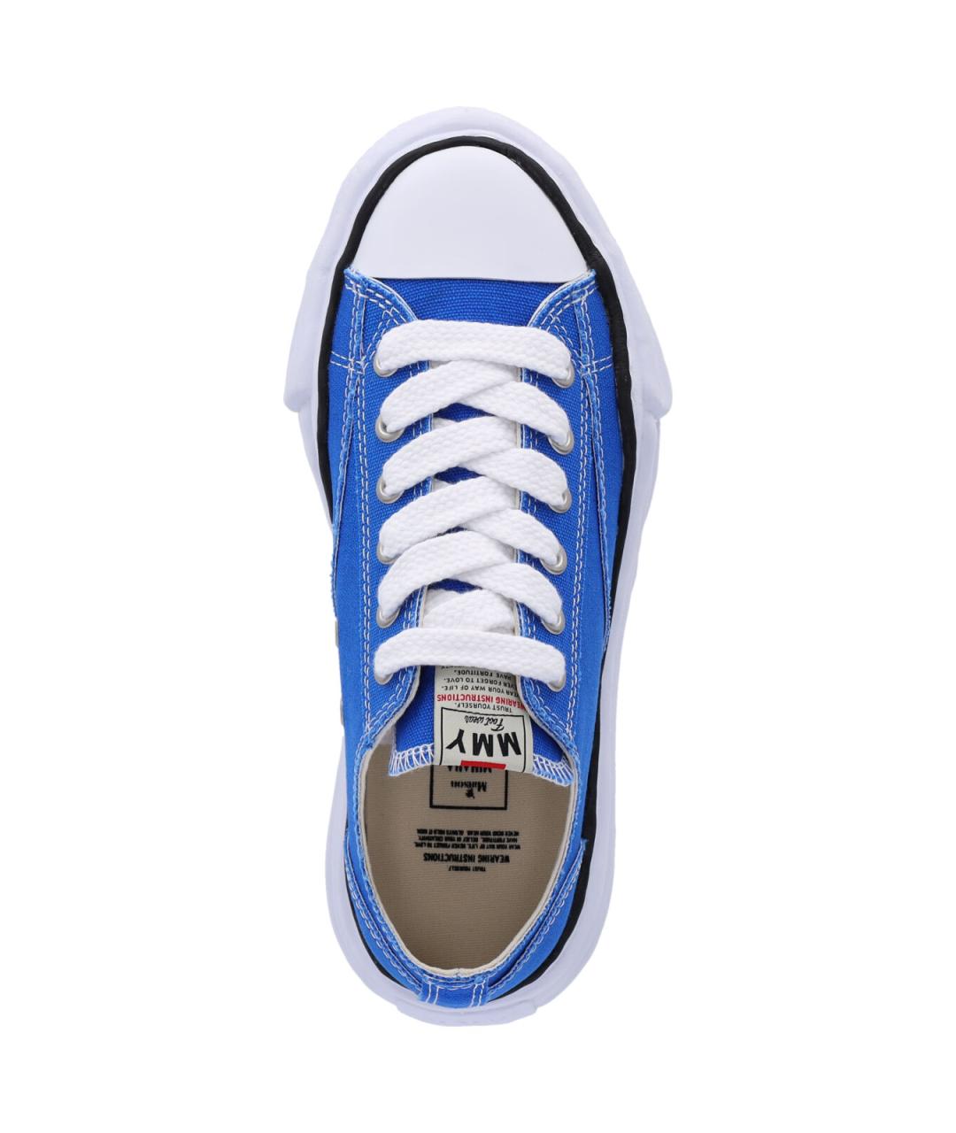 MAISON MIHARA YASUHIRO Синие текстильные низкие кроссовки / кеды, фото 5