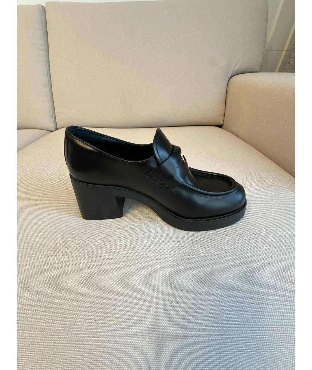 MIU MIU Черные кожаные лоферы, фото 9