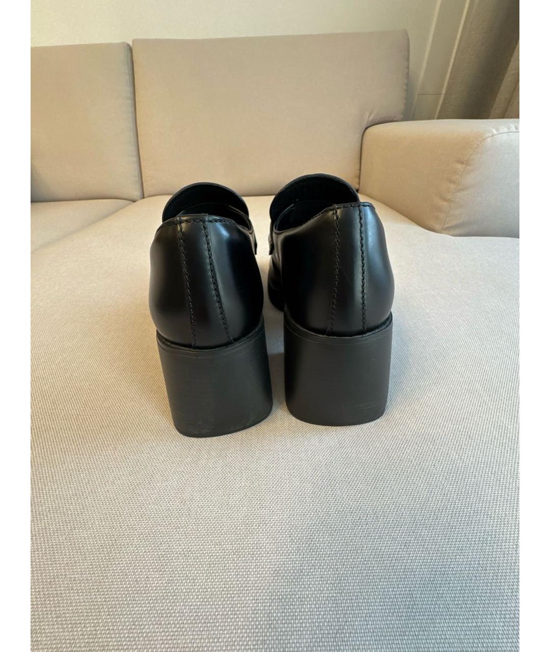 MIU MIU Черные кожаные лоферы, фото 4