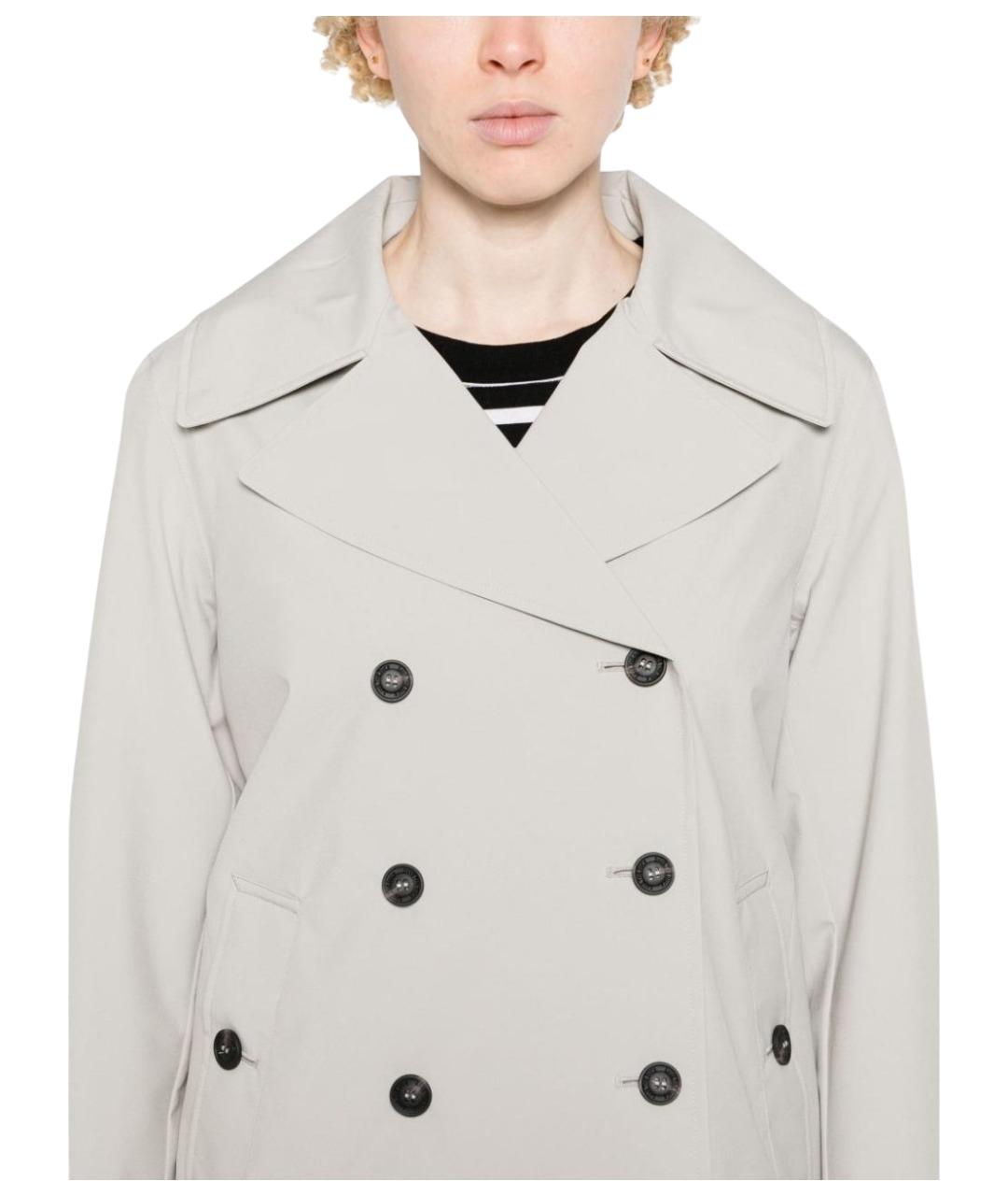 SAVE THE DUCK Серое полиэстеровое пальто, фото 5