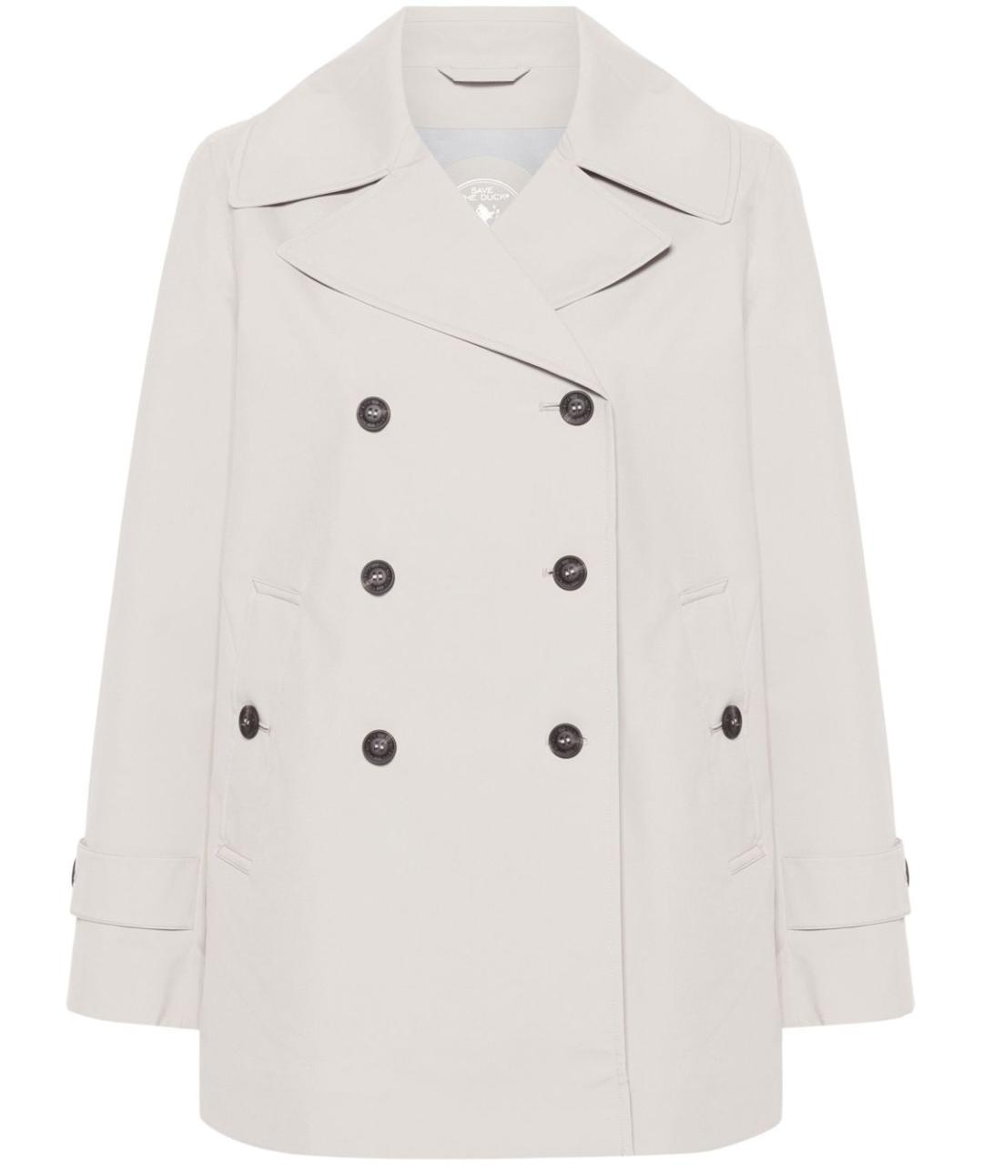 SAVE THE DUCK Серое полиэстеровое пальто, фото 1