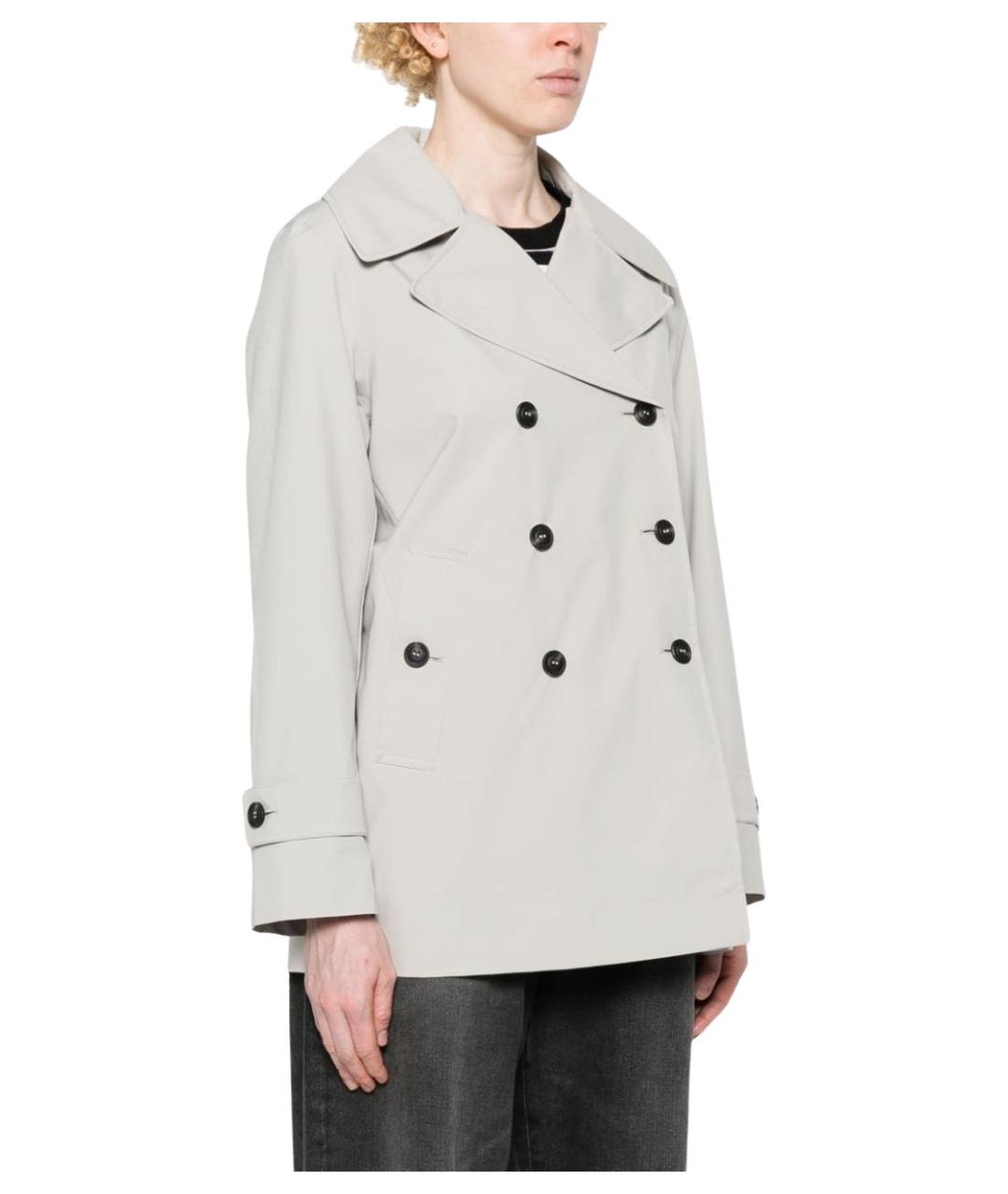 SAVE THE DUCK Серое полиэстеровое пальто, фото 3