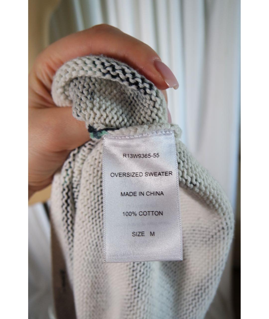 R13 Бирюзовый хлопковый джемпер / свитер, фото 5