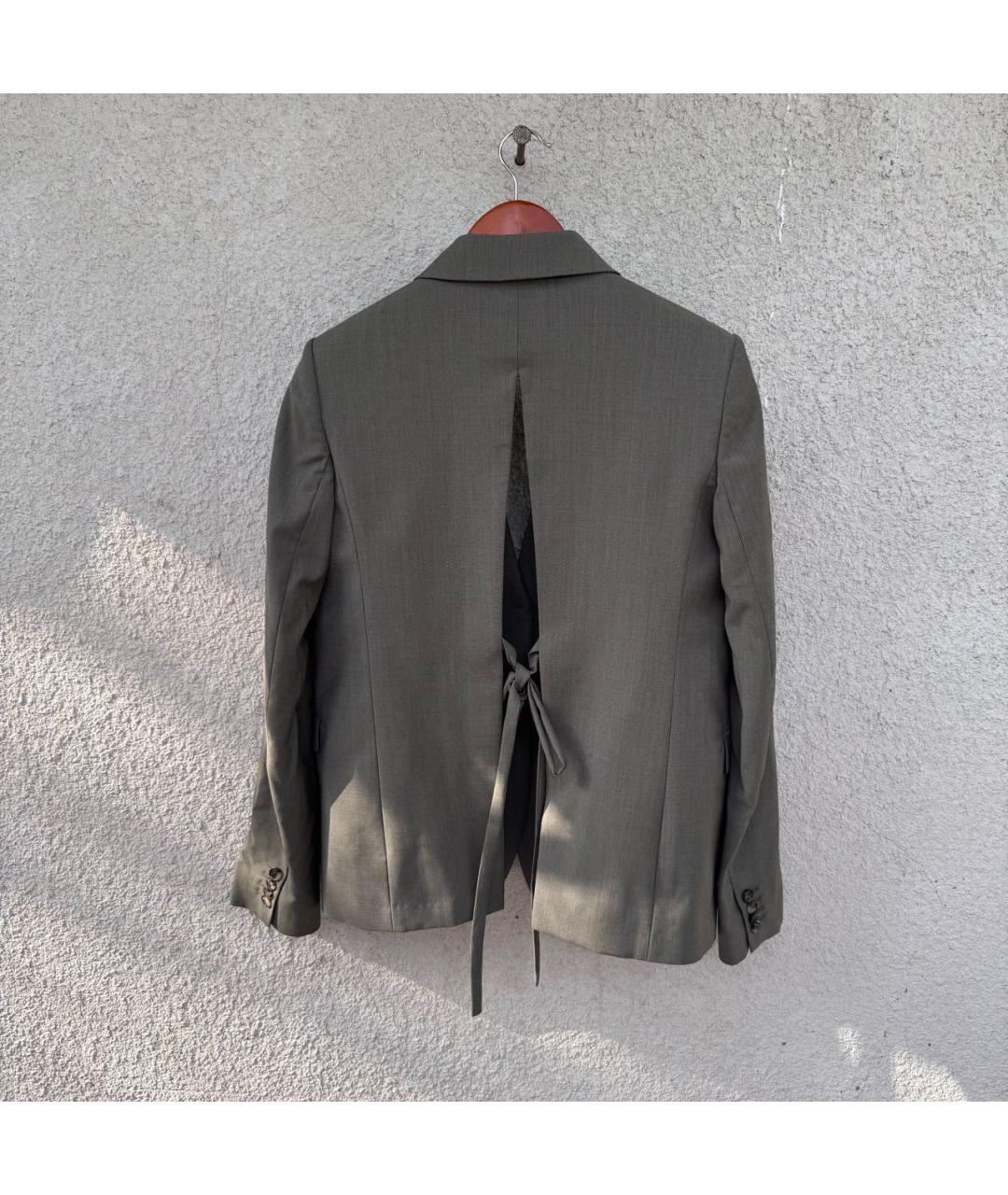 LOEWE Хаки шерстяной жакет/пиджак, фото 2