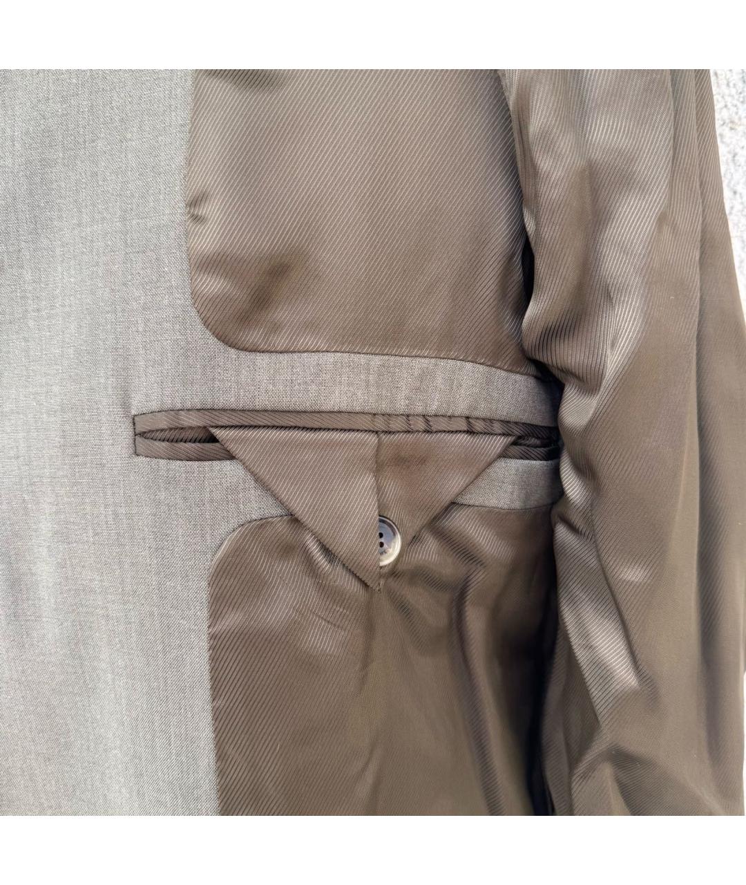 LOEWE Хаки шерстяной жакет/пиджак, фото 8