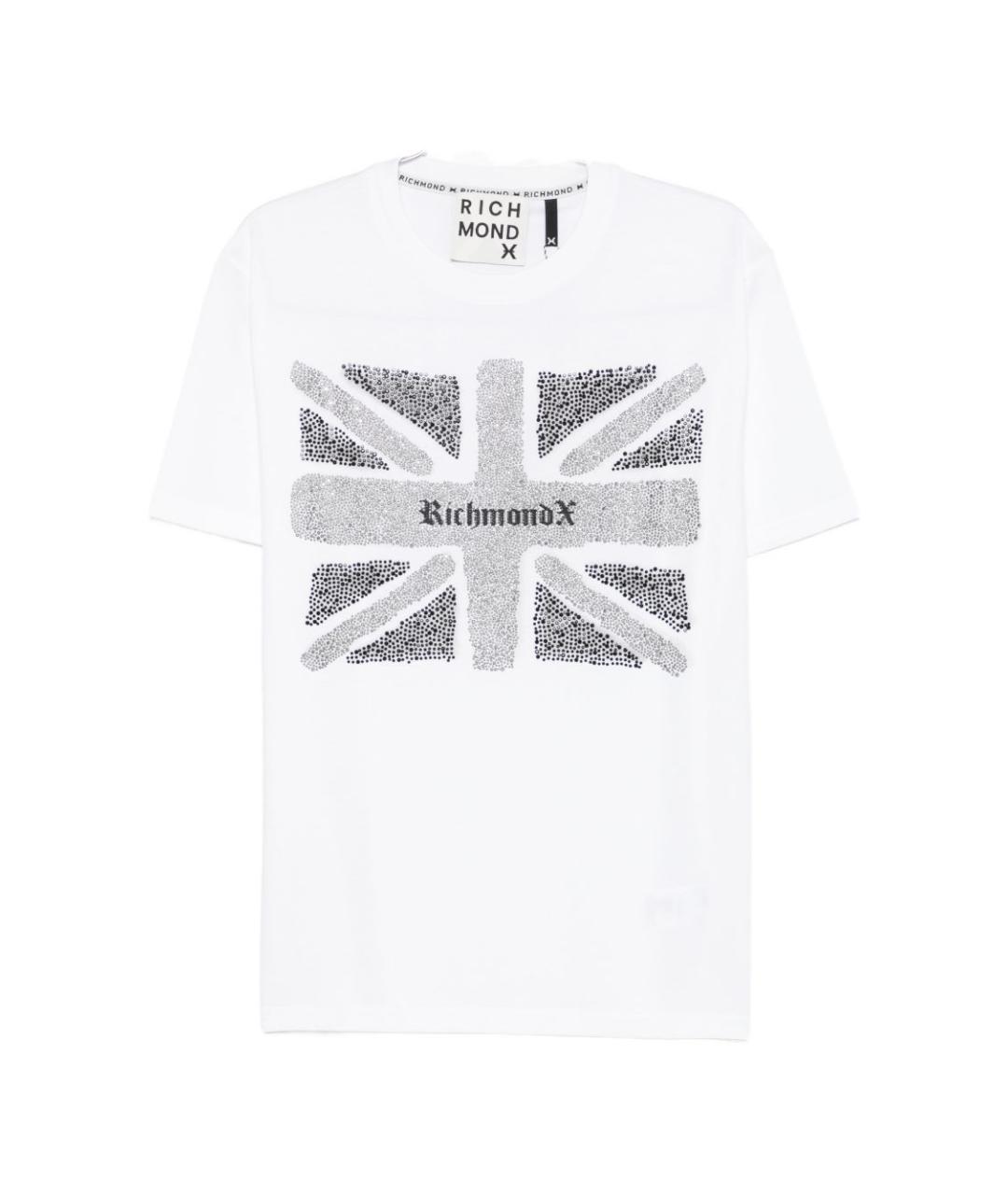 JOHN RICHMOND Белая хлопковая футболка, фото 1