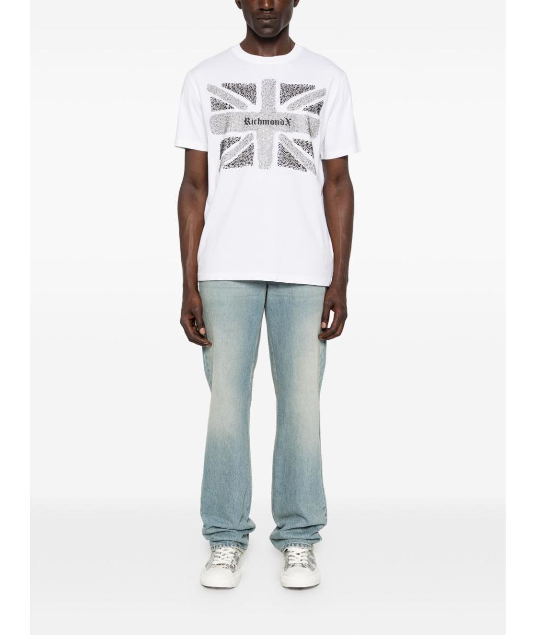JOHN RICHMOND Белая хлопковая футболка, фото 5