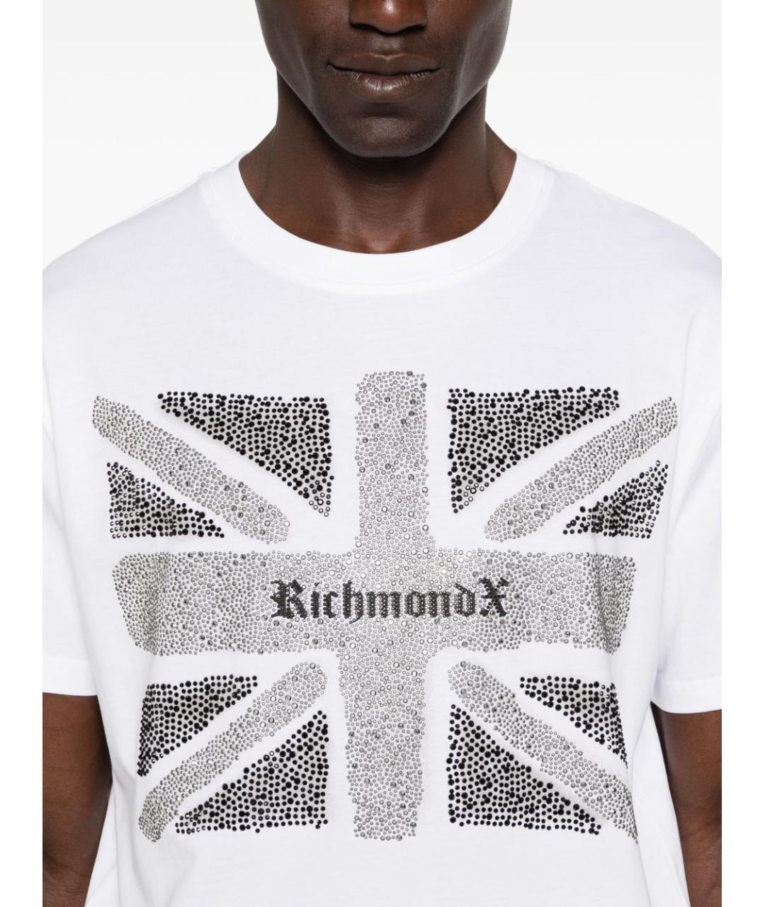 JOHN RICHMOND Белая хлопковая футболка, фото 2
