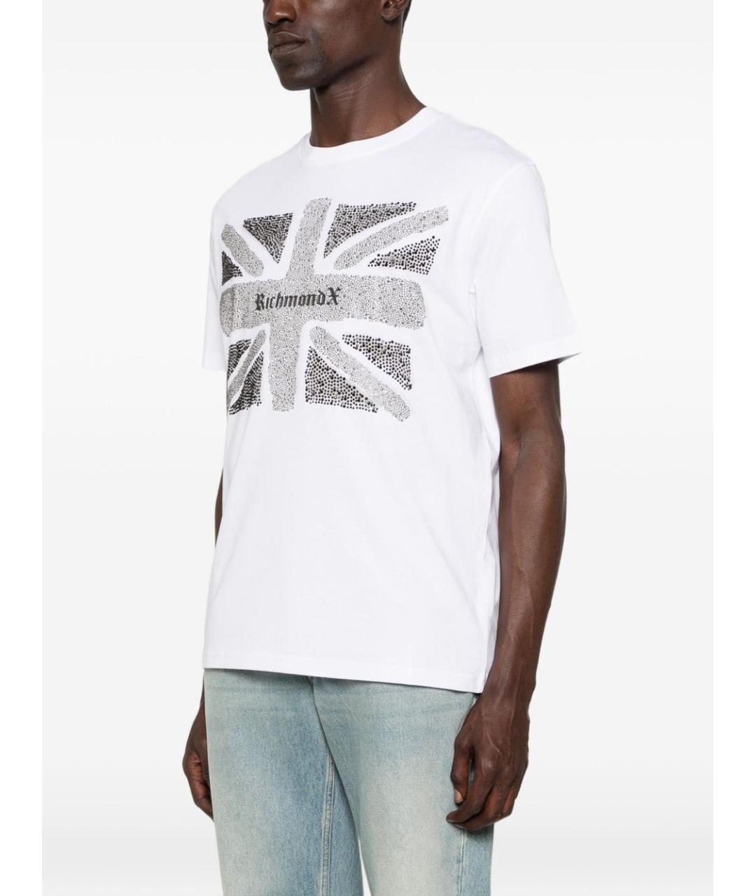 JOHN RICHMOND Белая хлопковая футболка, фото 3