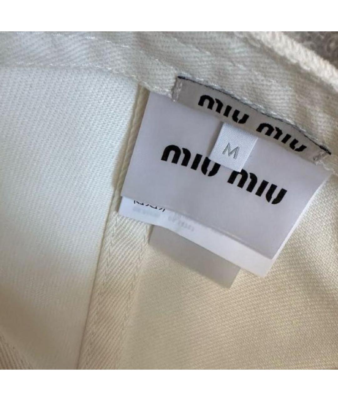 MIU MIU Белая хлопковая кепка, фото 6
