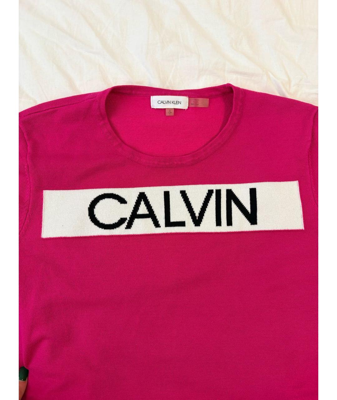 CALVIN KLEIN Фуксия хлопковый джемпер / свитер, фото 3