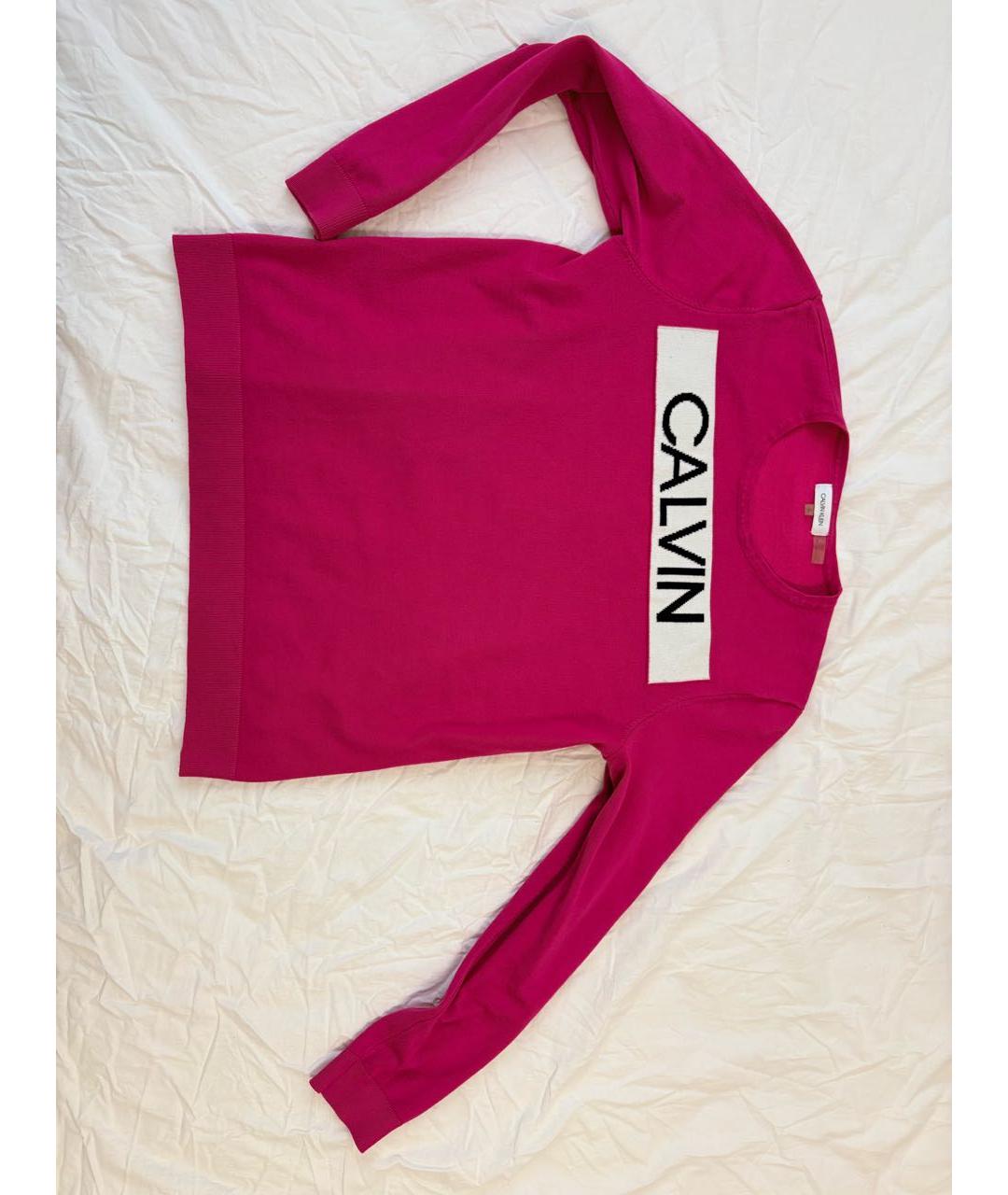 CALVIN KLEIN Фуксия хлопковый джемпер / свитер, фото 5
