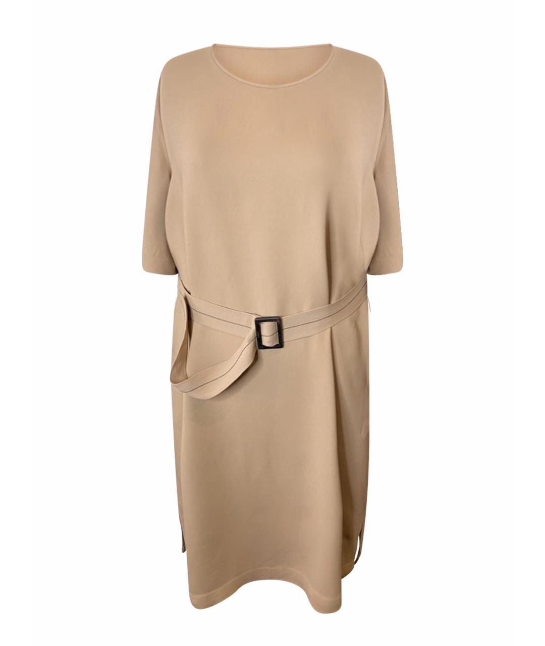 PESERICO Бежевое повседневное платье, фото 1