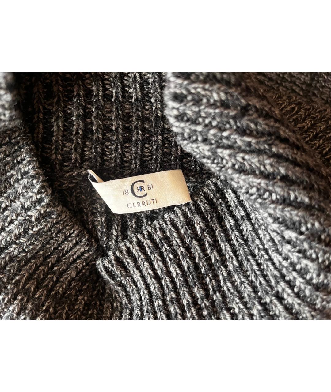CERRUTI 1881 Серое шерстяное повседневное платье, фото 7