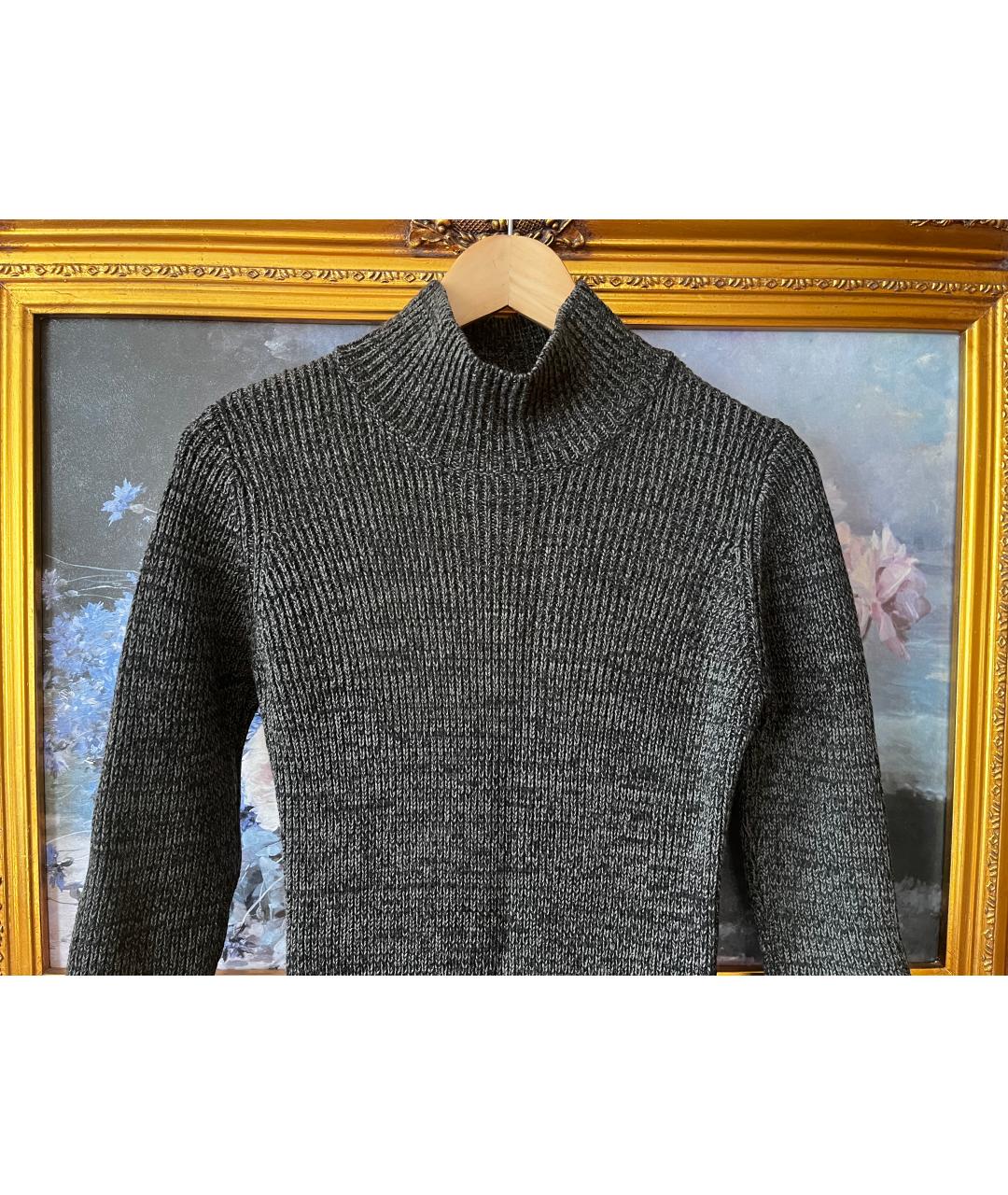 CERRUTI 1881 Серое шерстяное повседневное платье, фото 2