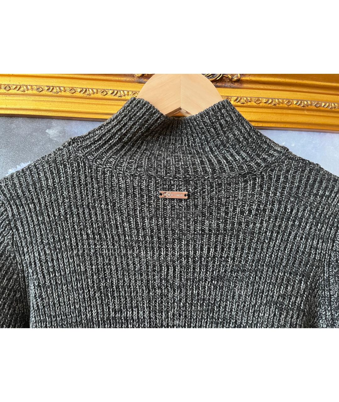 CERRUTI 1881 Серое шерстяное повседневное платье, фото 5