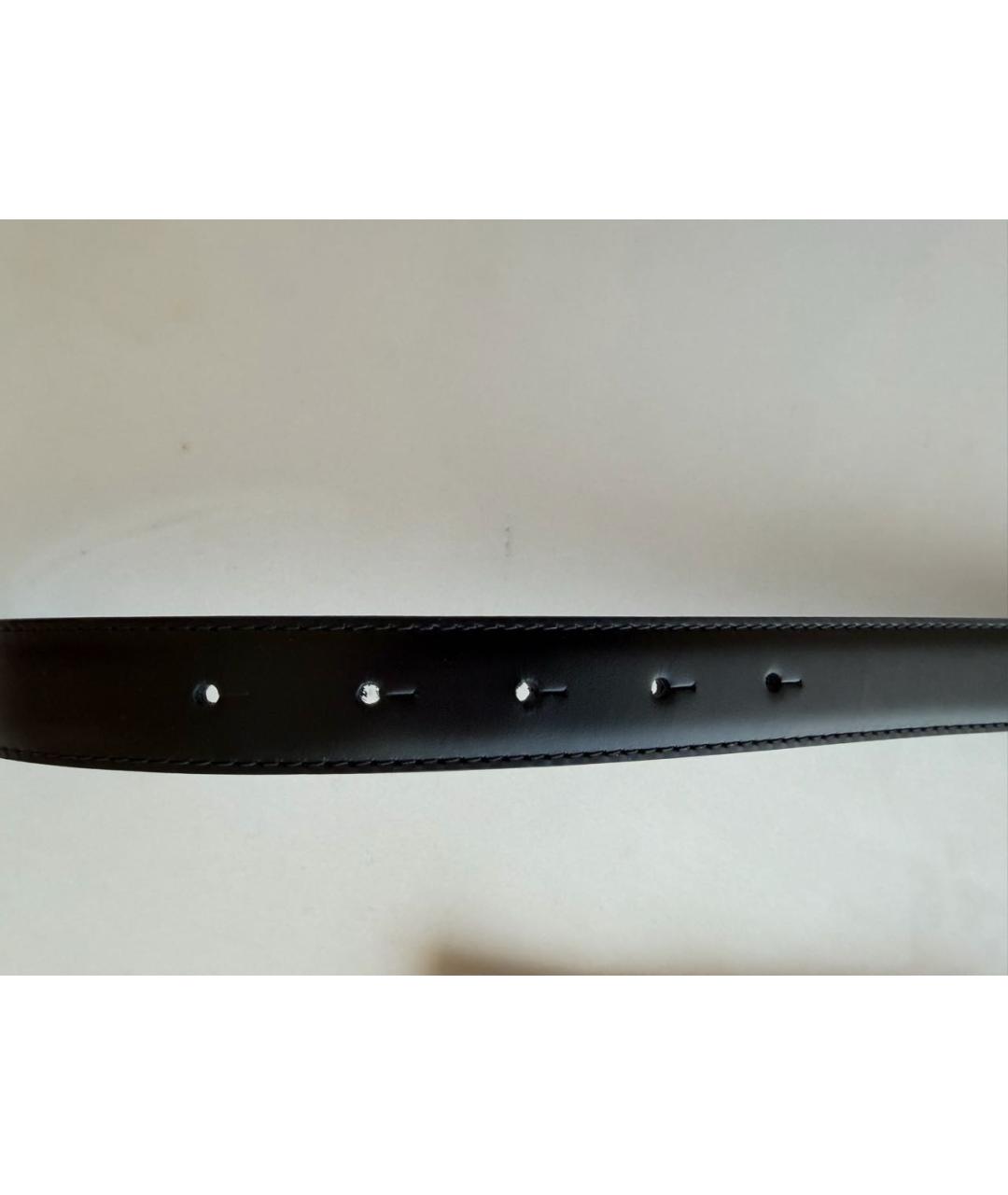 VERSACE Черный кожаный ремень, фото 5