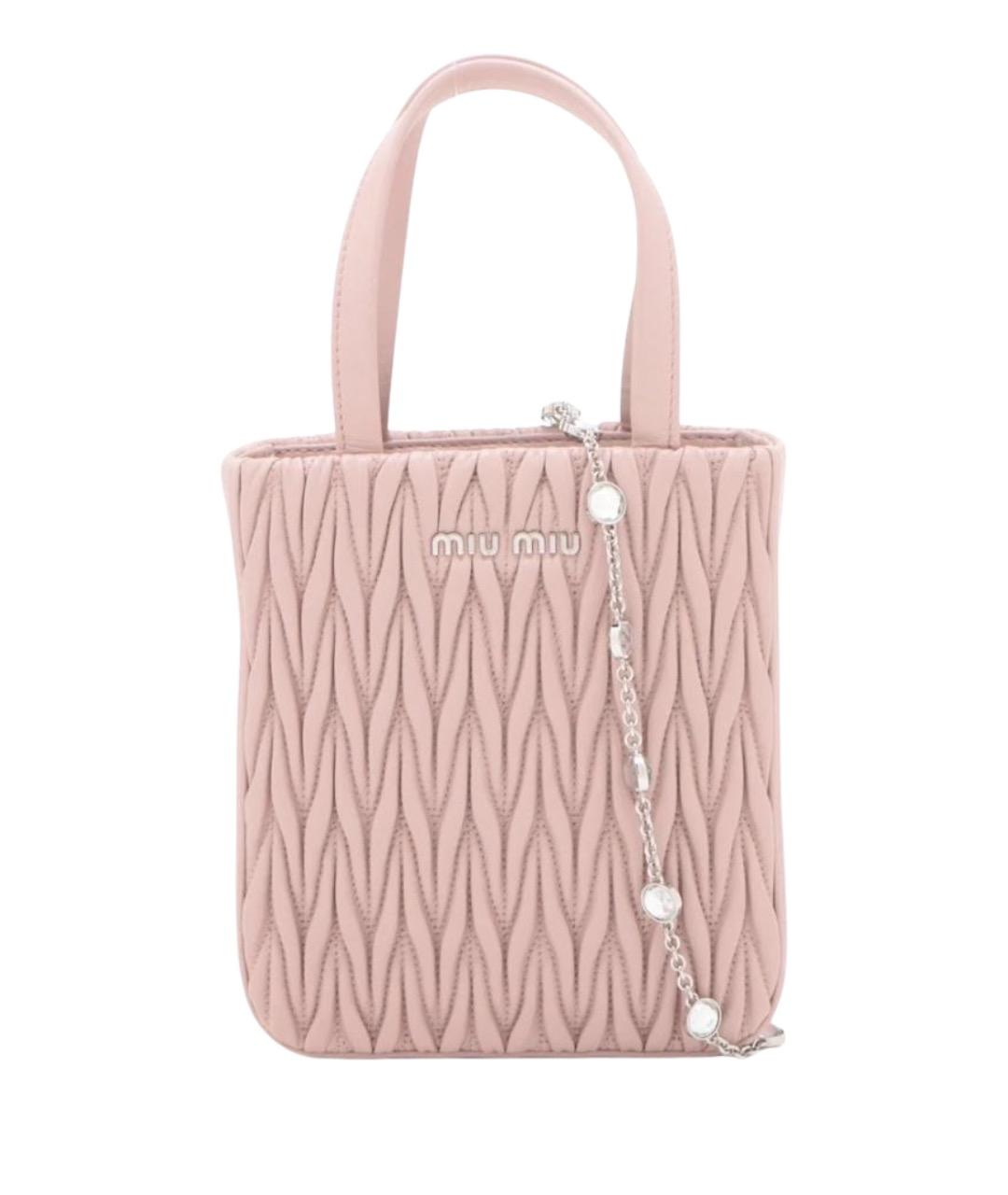 MIU MIU Розовая кожаная сумка через плечо, фото 1