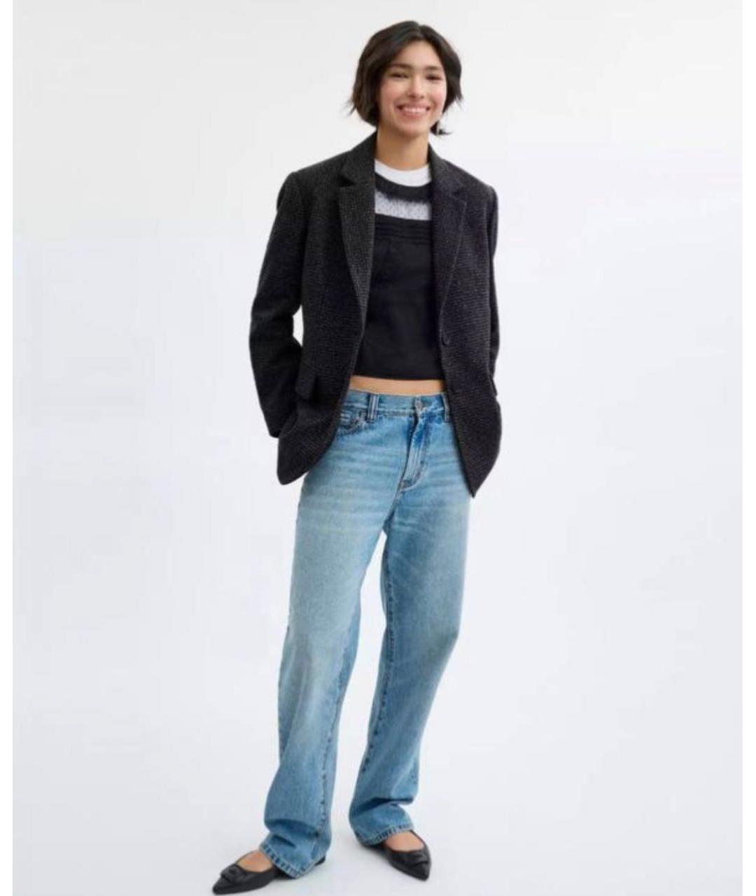 COACH Серый шерстяной жакет/пиджак, фото 5