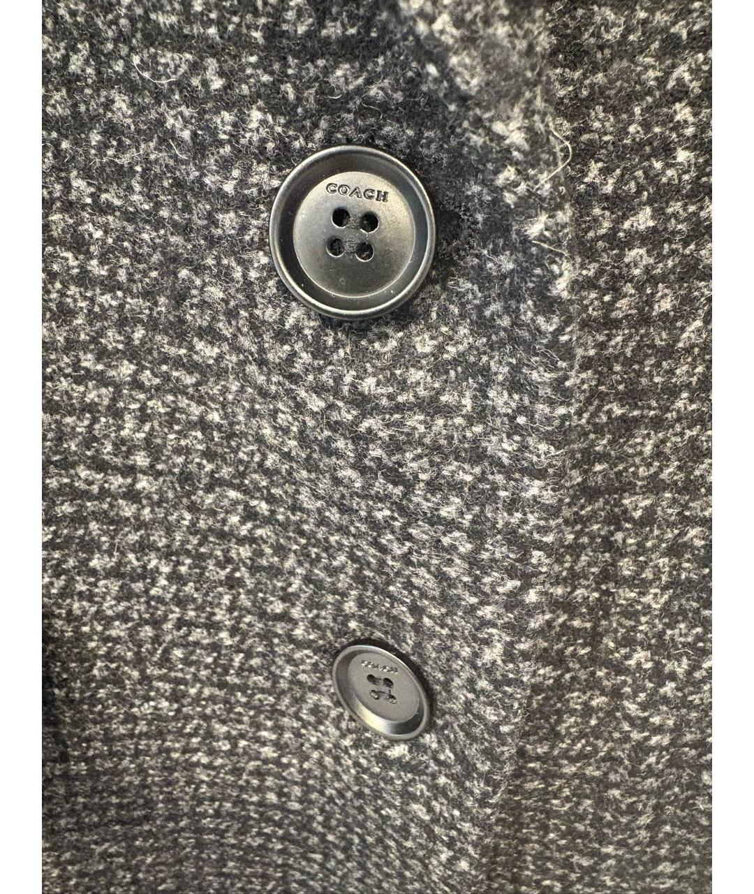 COACH Серый шерстяной жакет/пиджак, фото 4