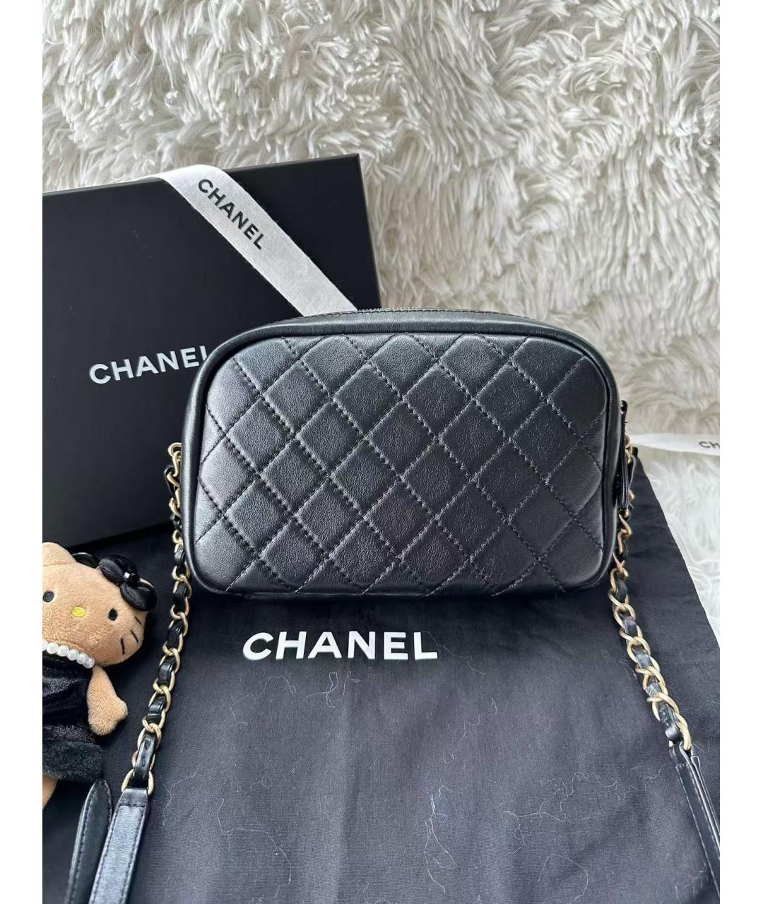 CHANEL Черная кожаная сумка через плечо, фото 2