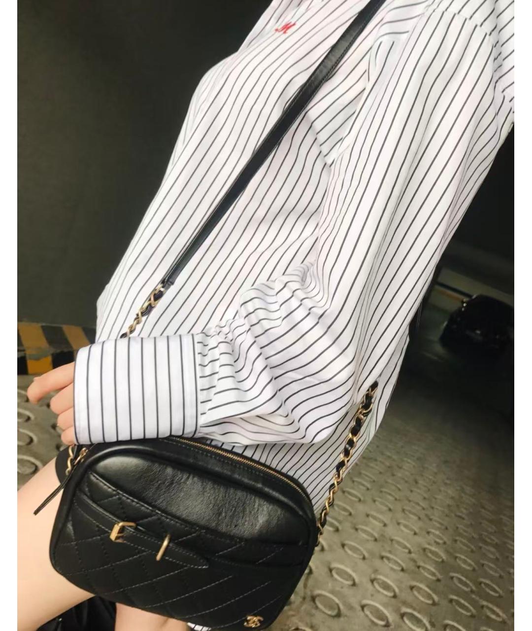 CHANEL Черная кожаная сумка через плечо, фото 7