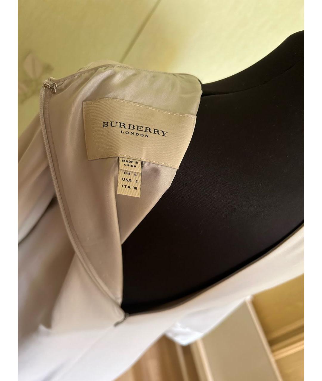 BURBERRY Серое шелковое повседневное платье, фото 3