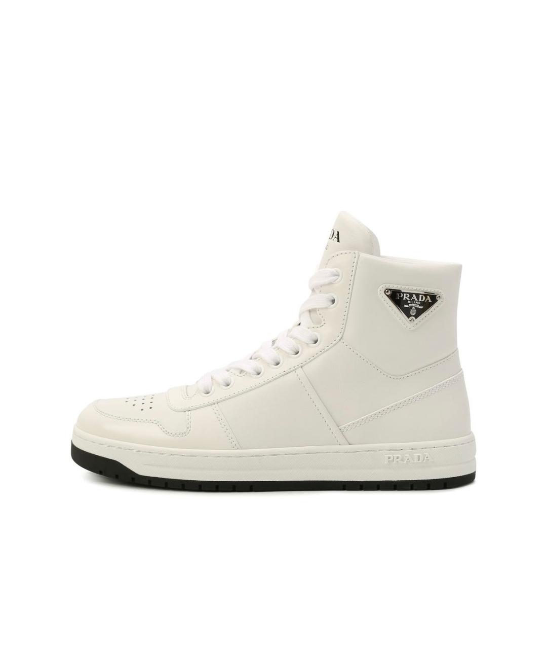 PRADA Белые кожаные кеды, фото 6