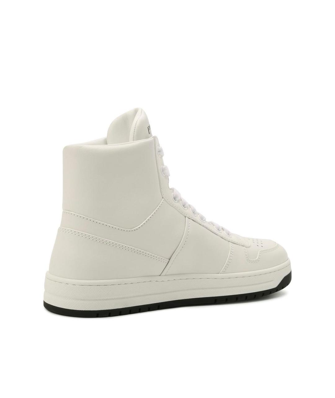 PRADA Белые кожаные кеды, фото 3