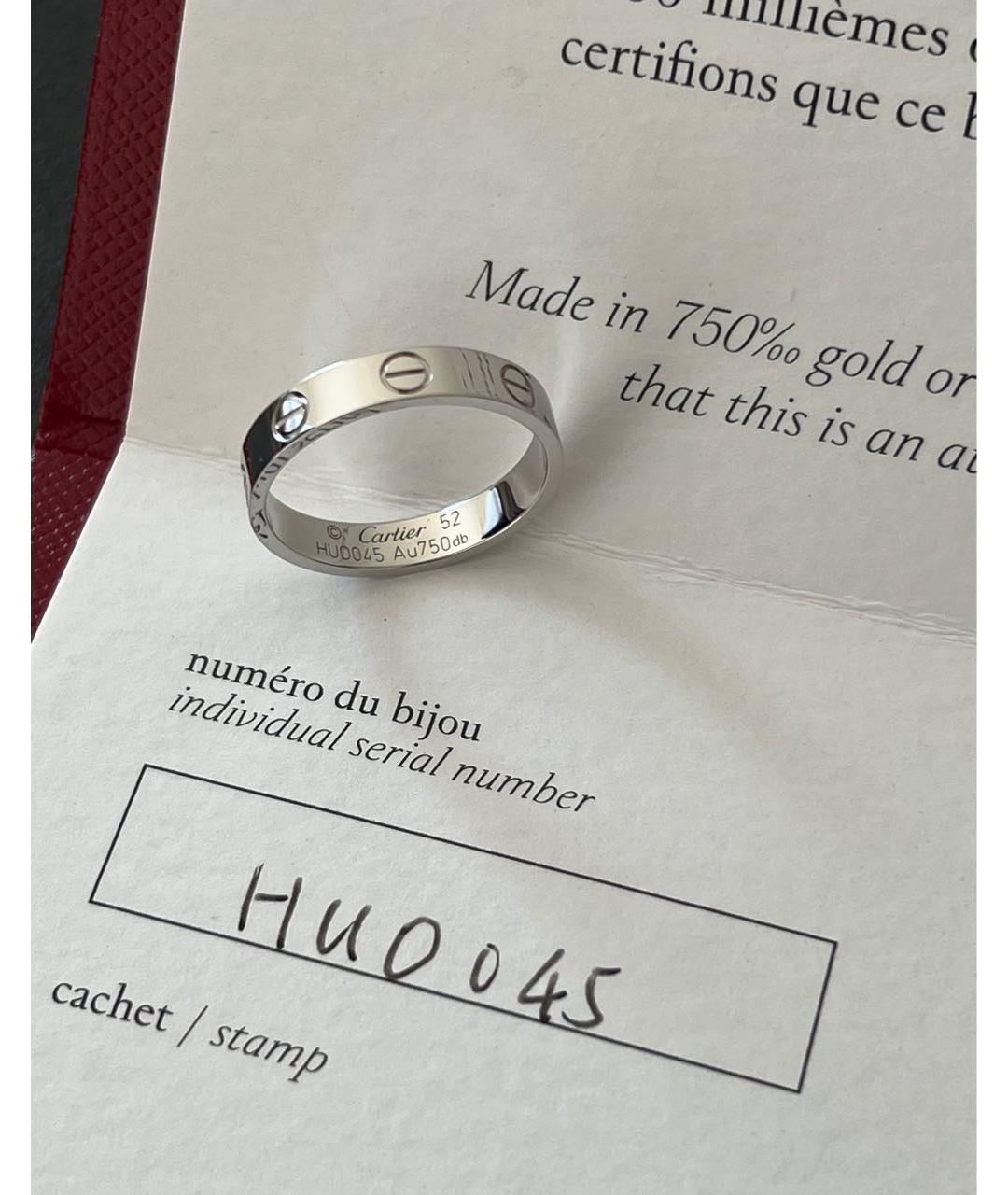 CARTIER Серебряное кольцо из белого золота, фото 4