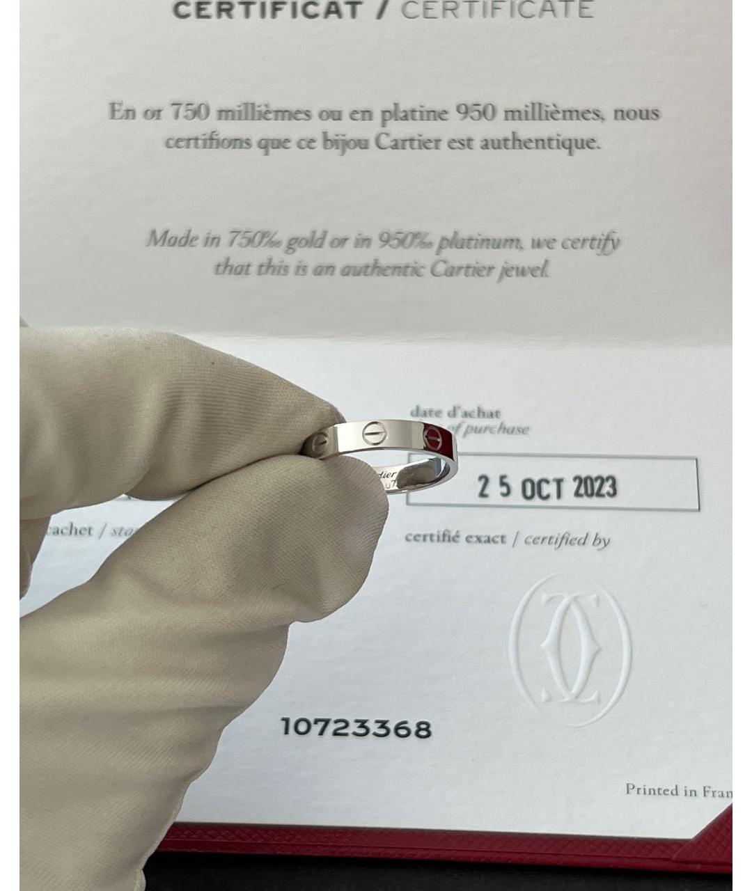 CARTIER Серебряное кольцо из белого золота, фото 5