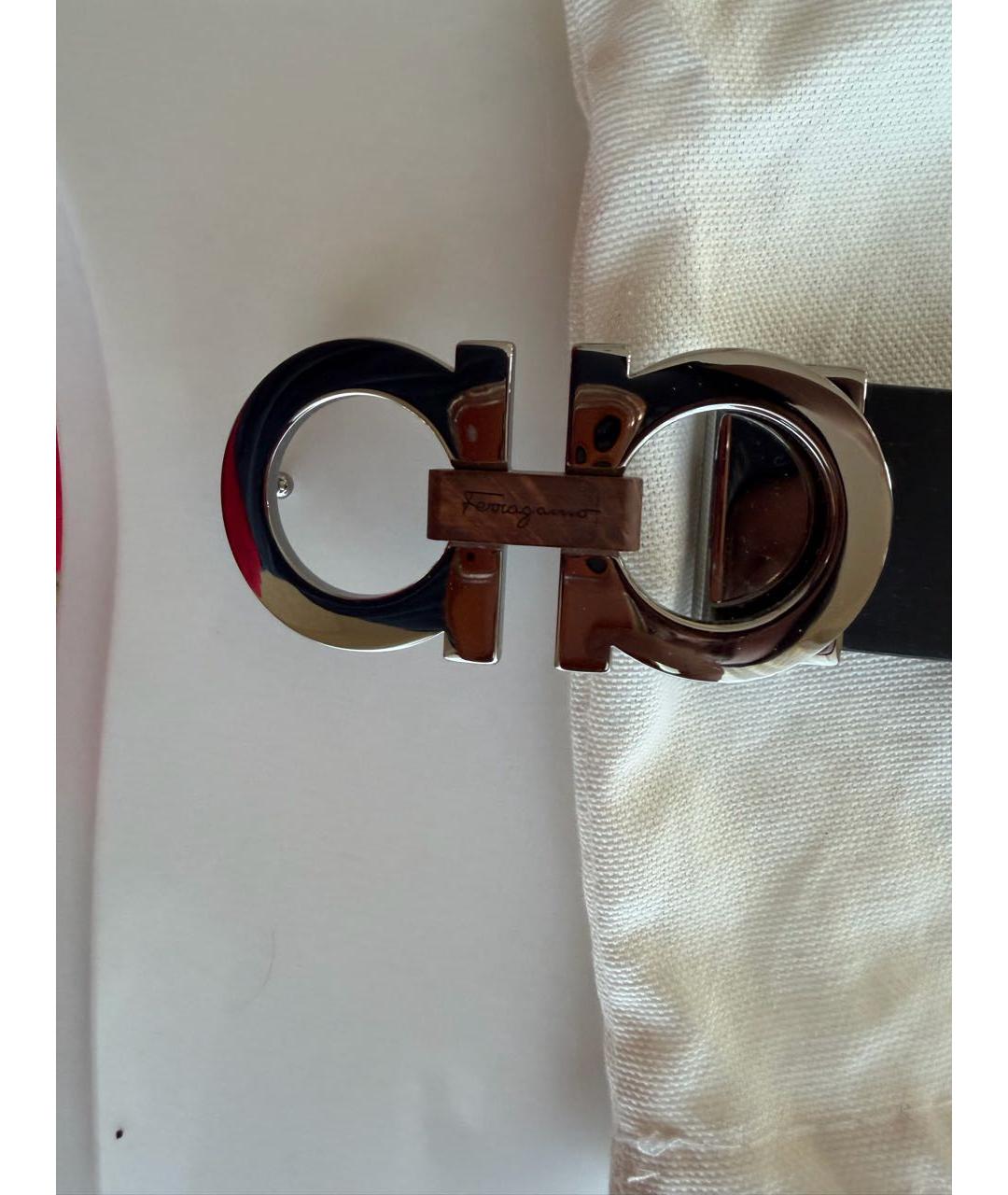 FERRAGAMO Черный кожаный ремень, фото 2