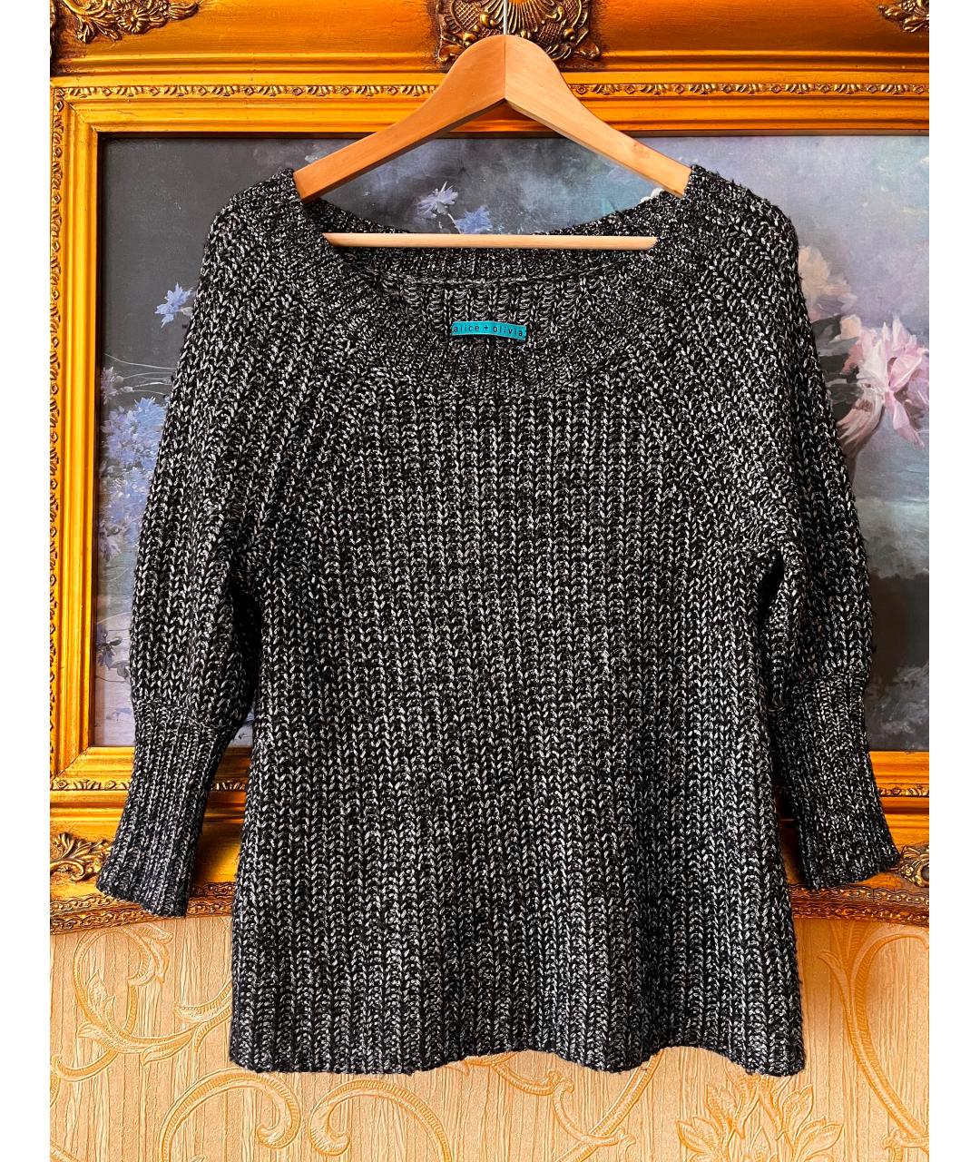 ALICE+OLIVIA Серебрянный вискозный джемпер / свитер, фото 4