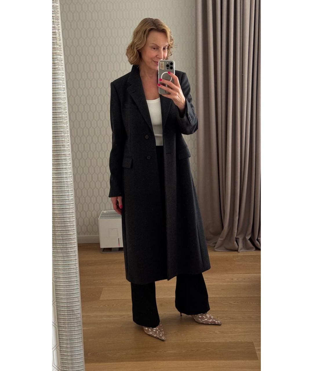 DRIES VAN NOTEN Серое шерстяное пальто, фото 8