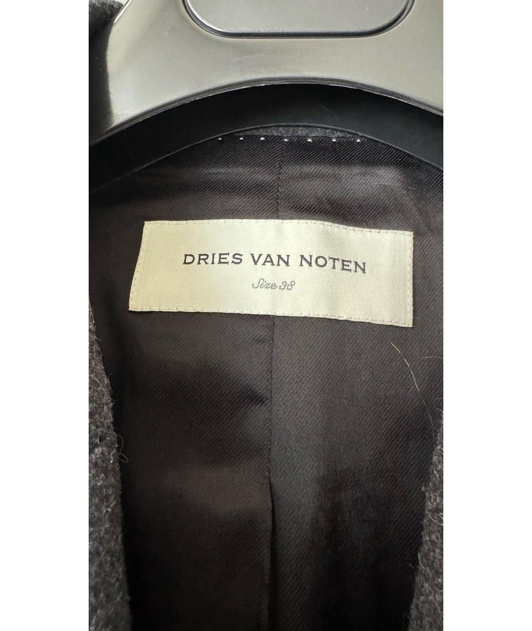 DRIES VAN NOTEN Серое шерстяное пальто, фото 3