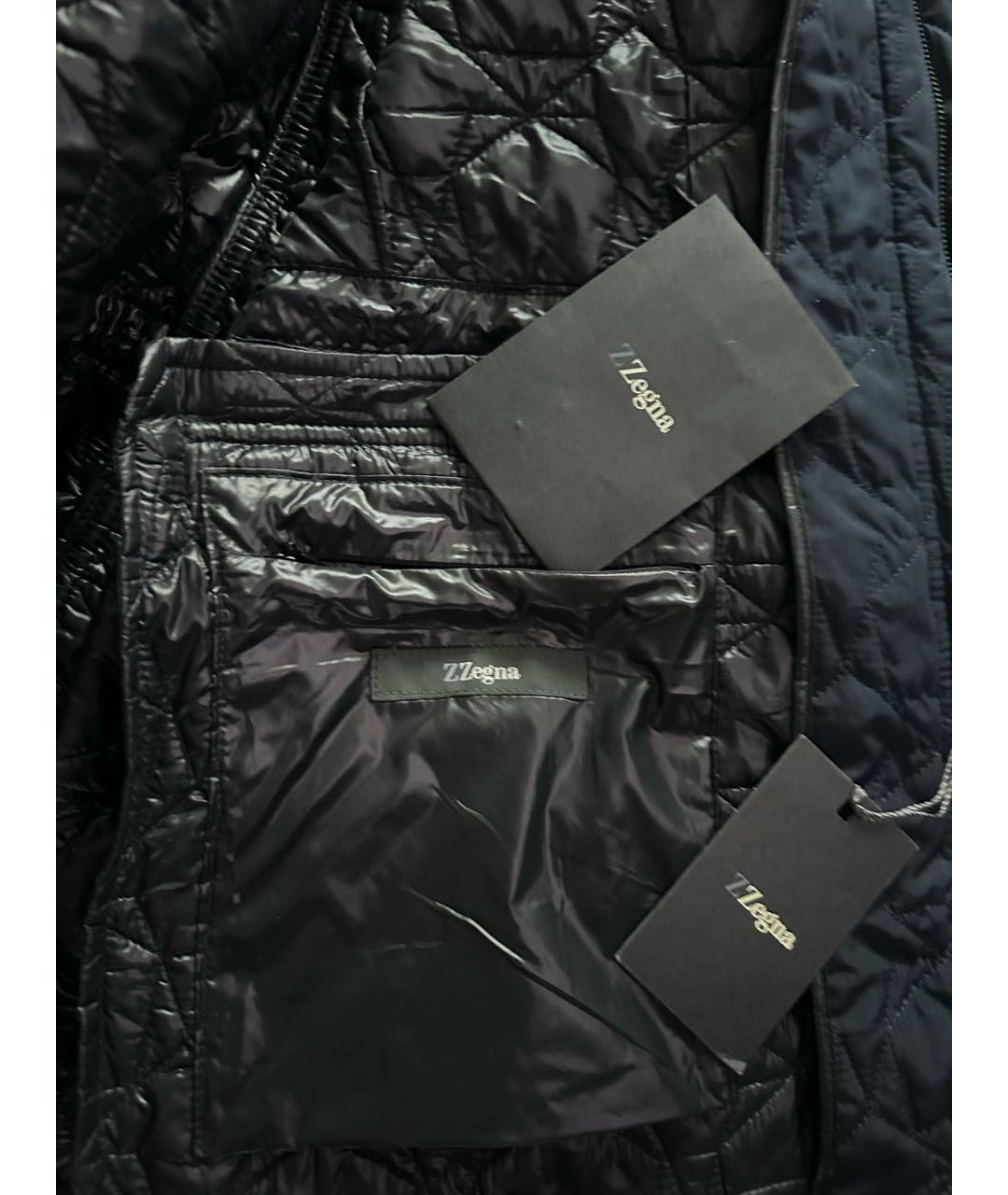 ZZEGNA Темно-синяя полиамидовая куртка, фото 5