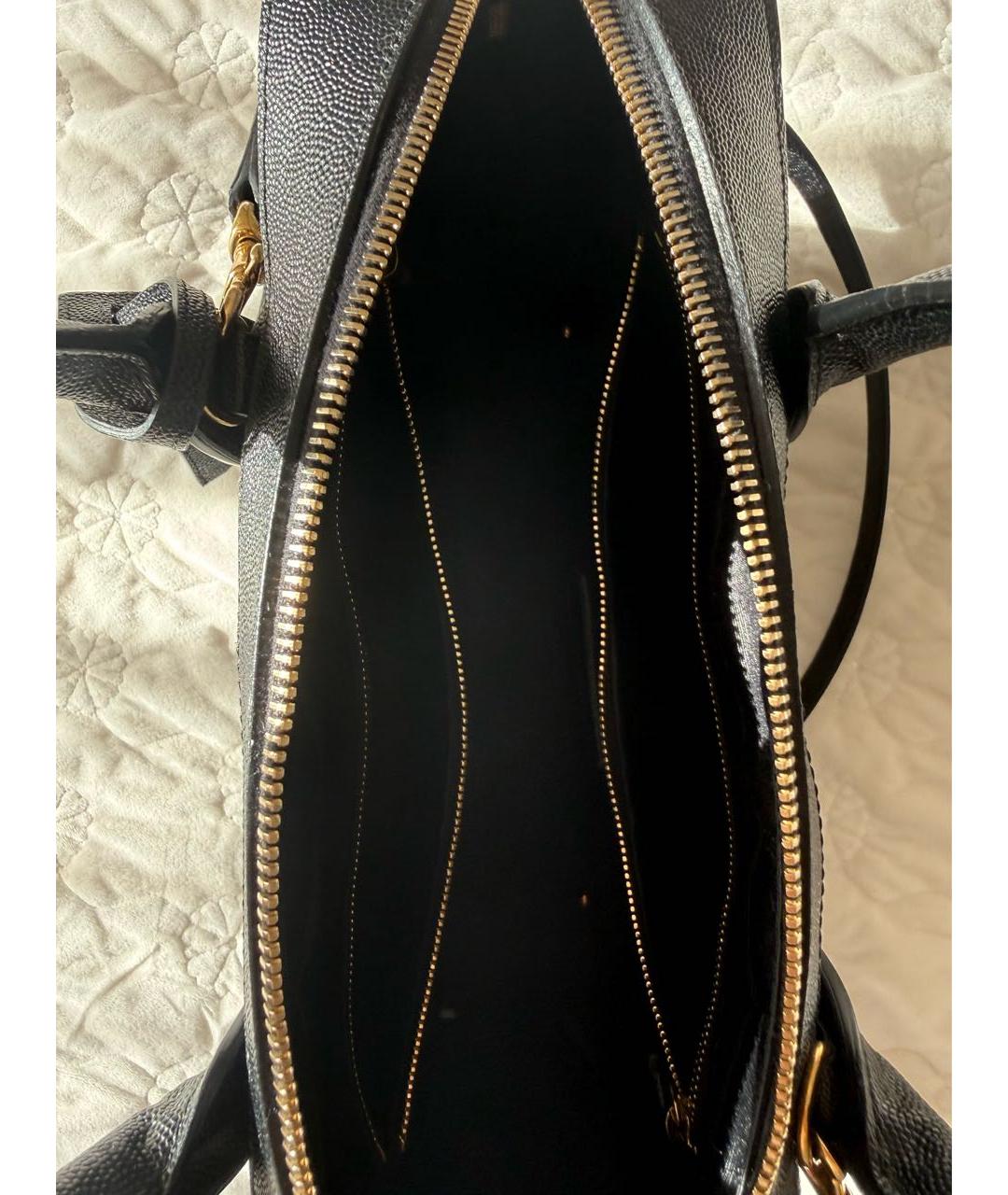 SAINT LAURENT Черная кожаная сумка через плечо, фото 3