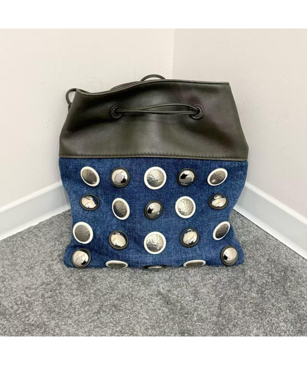 MIU MIU Голубая деним сумка через плечо, фото 2