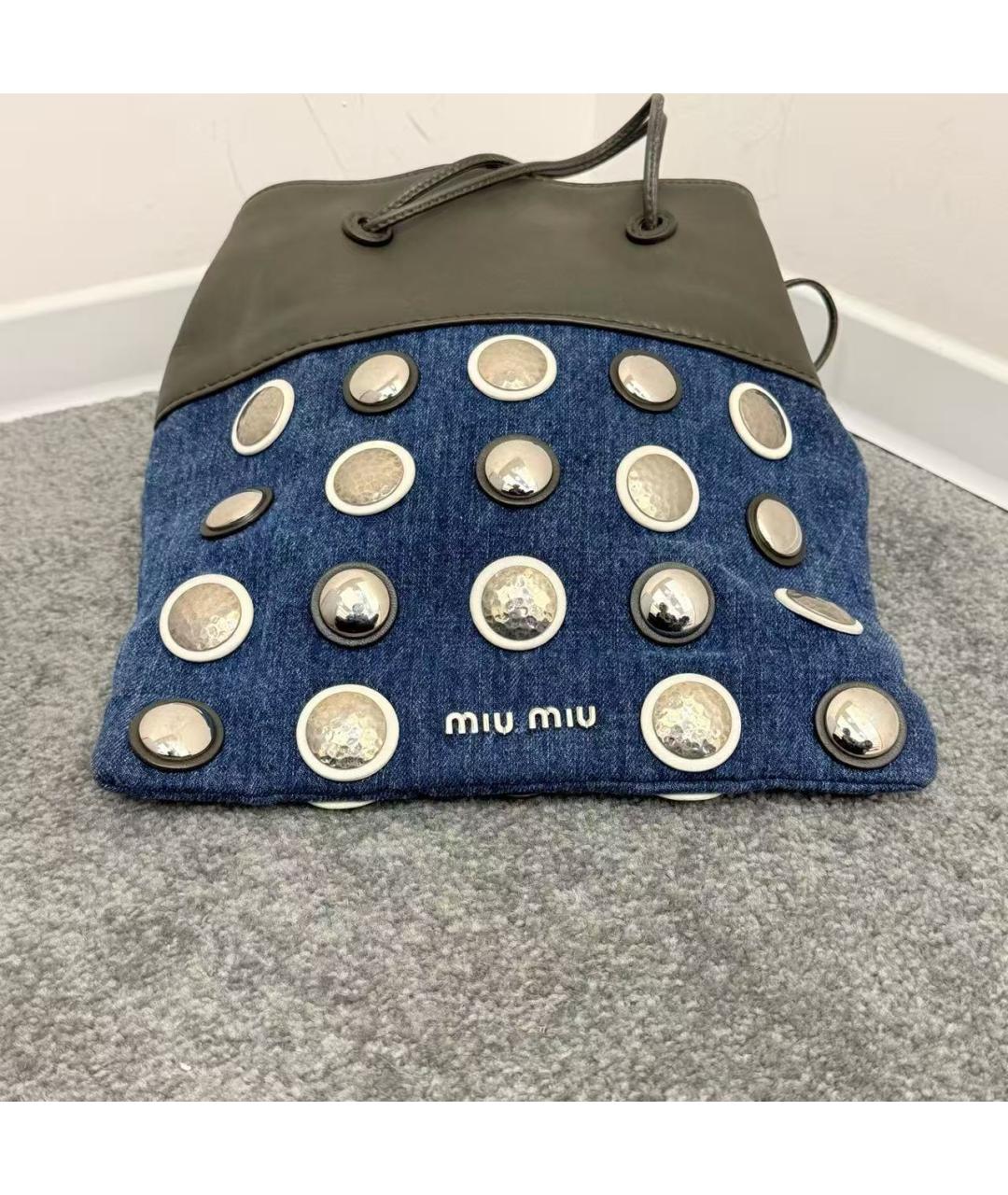 MIU MIU Голубая деним сумка через плечо, фото 3