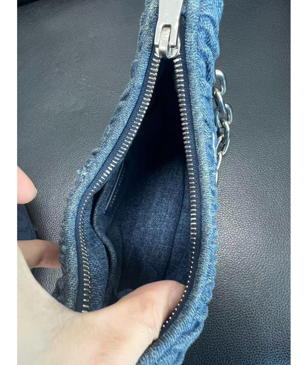 MIU MIU Голубая деним сумка через плечо, фото 7