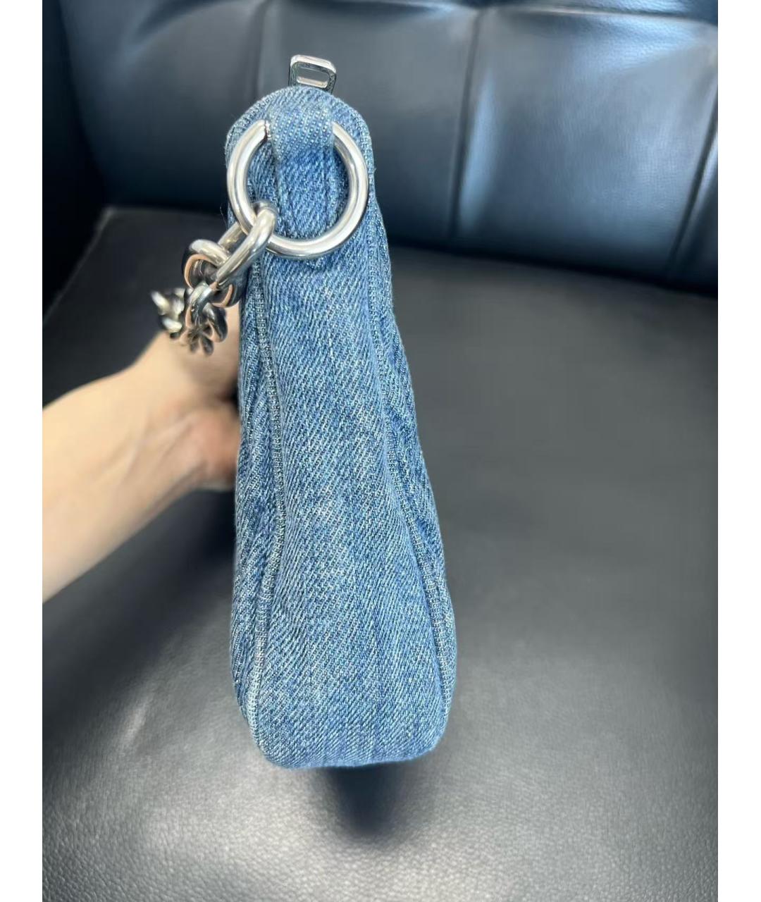 MIU MIU Голубая деним сумка через плечо, фото 3