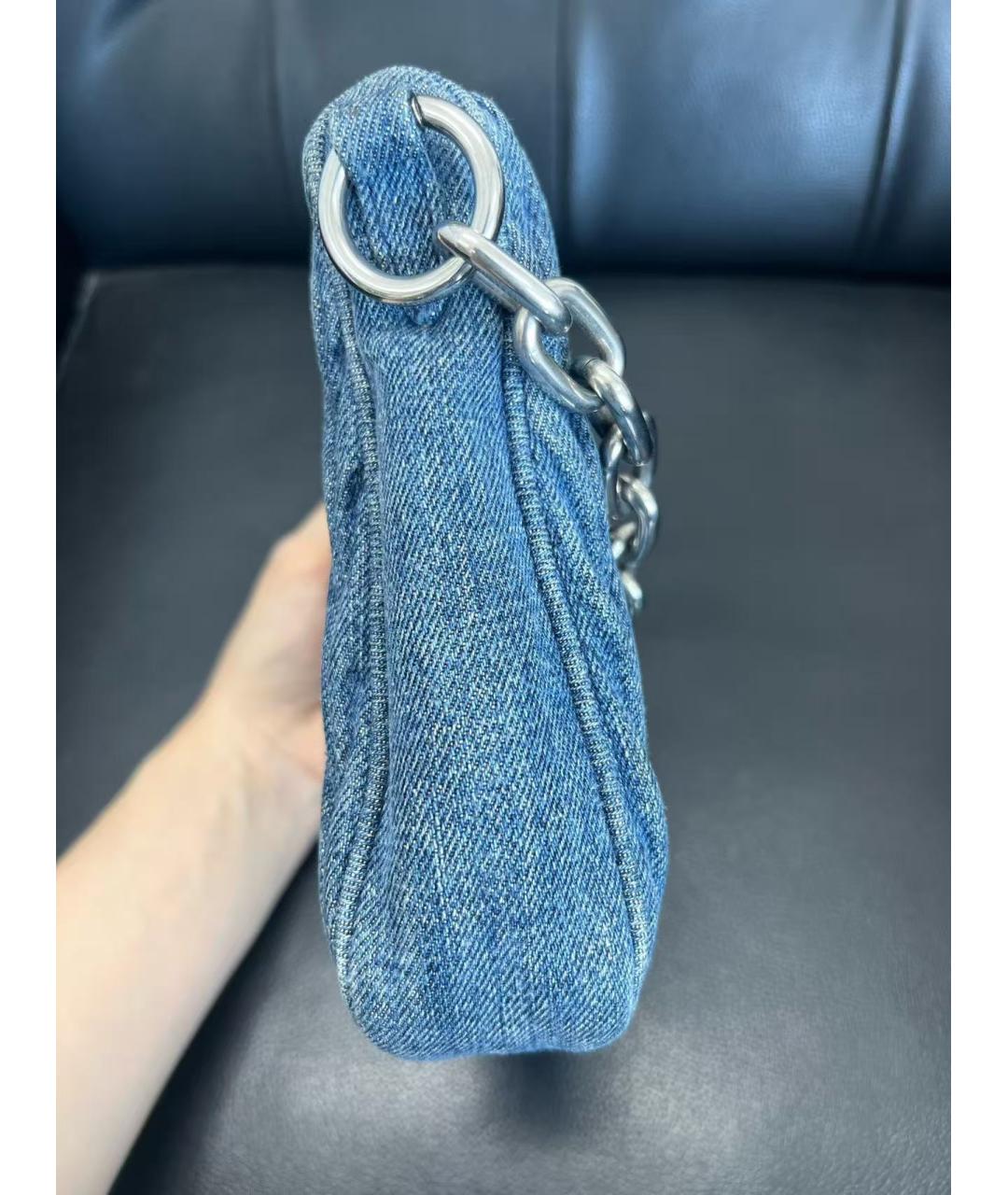 MIU MIU Голубая деним сумка через плечо, фото 5