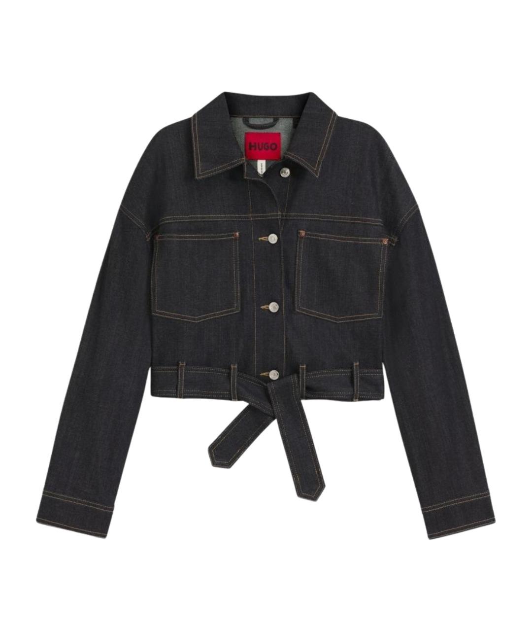 HUGO Темно-синяя хлопковая куртка, фото 1